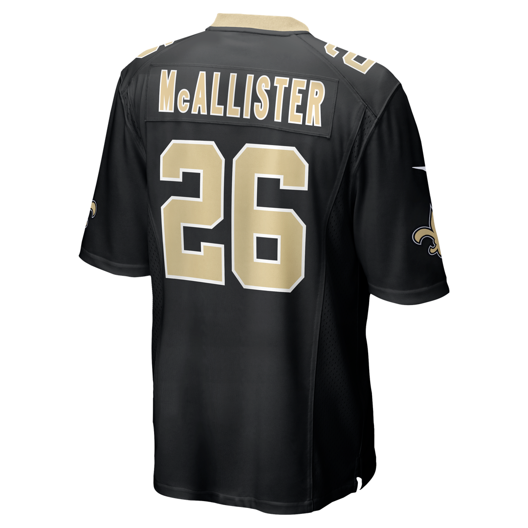 Men's New Orleans Saints Deuce McAllister Nike Black Game Retired Player Jersey
