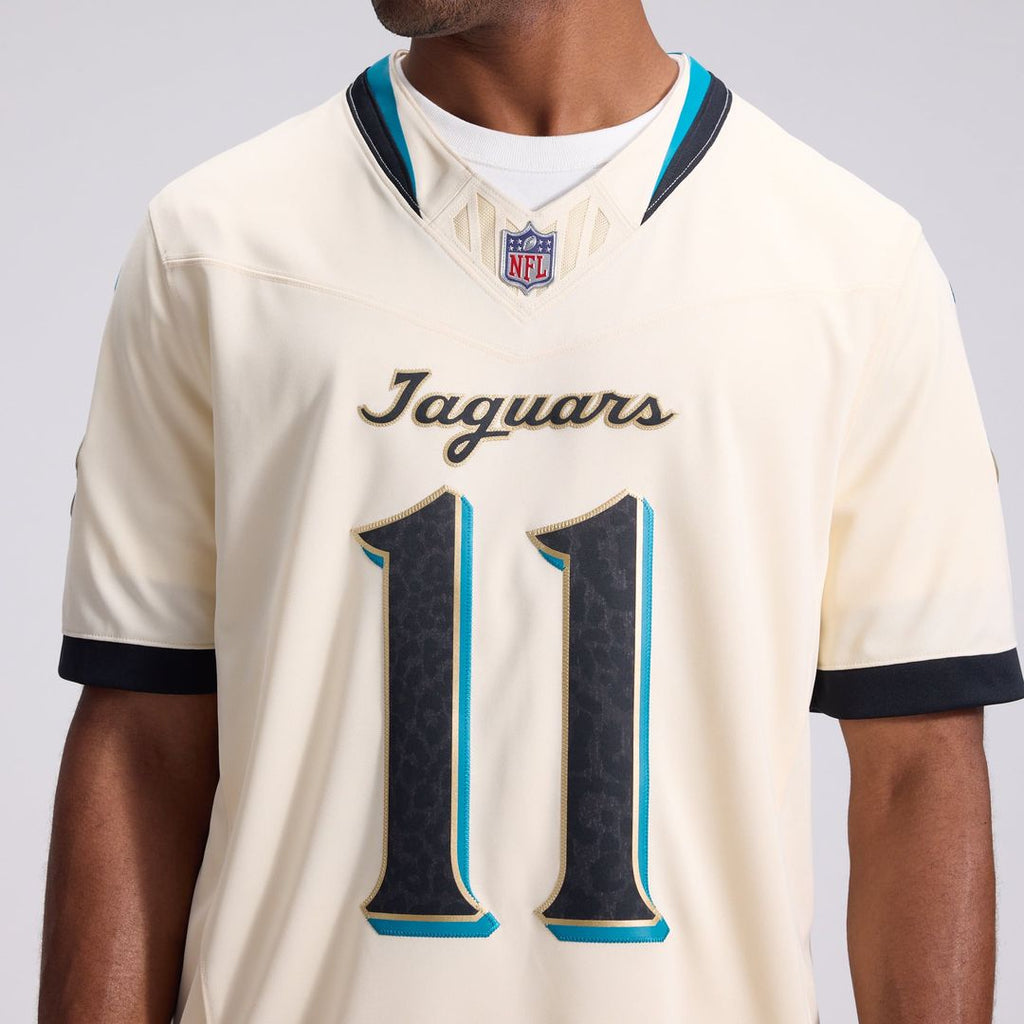 Men's Jacksonville Jaguars Parker Washington Nike Natural 2026 Rivalries Collection Stitched Limited Jersey