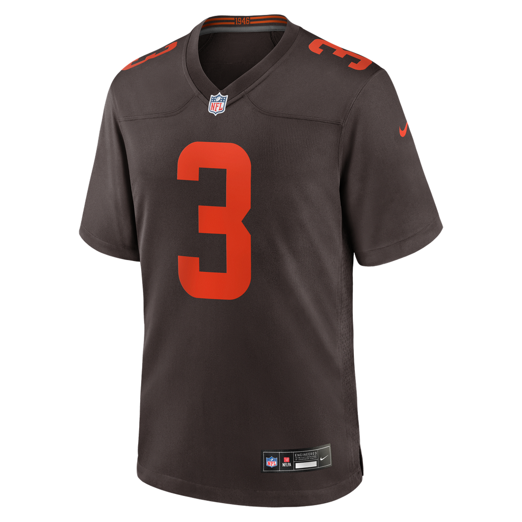 Men's Cleveland Browns Jerry Jeudy Nike Brown Alpha Dawg Game Jersey