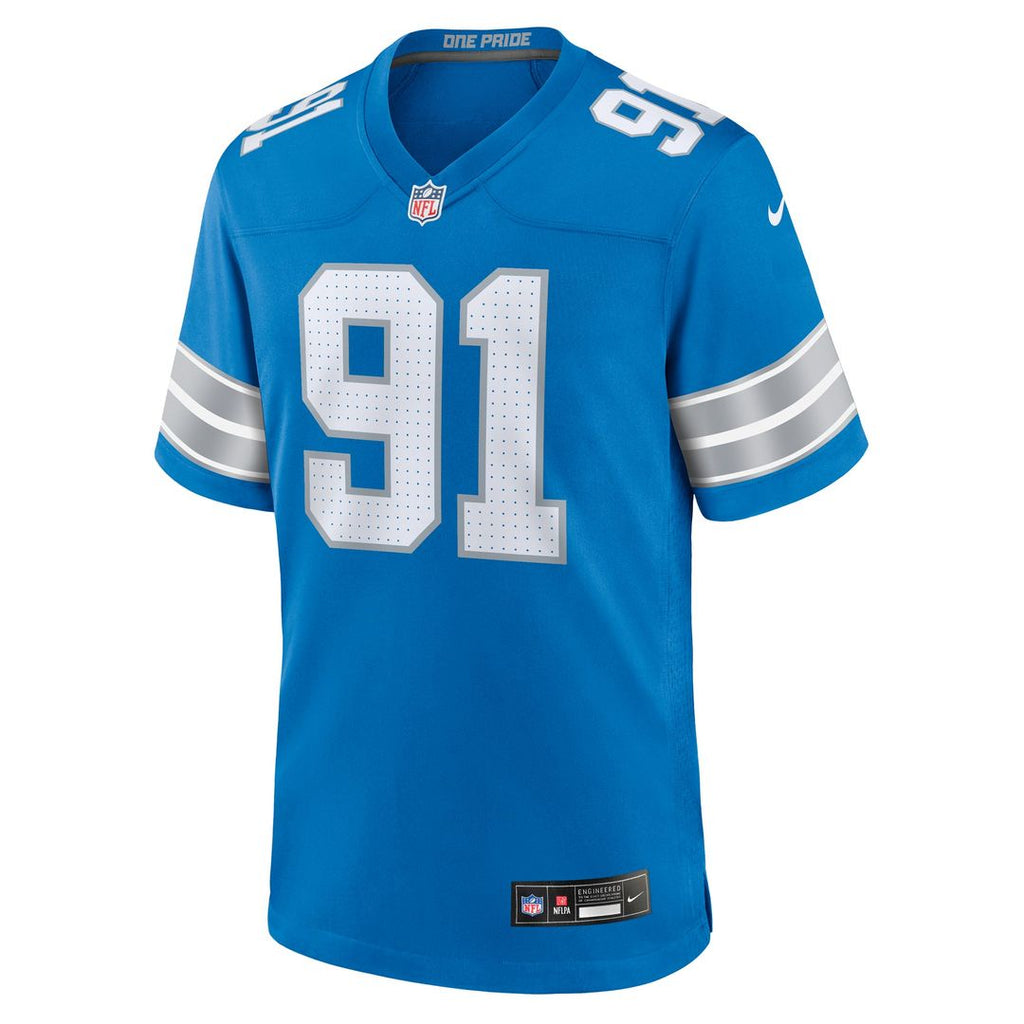 Men's Detroit Lions Tyleik Williams Nike Blue Team Game Jersey