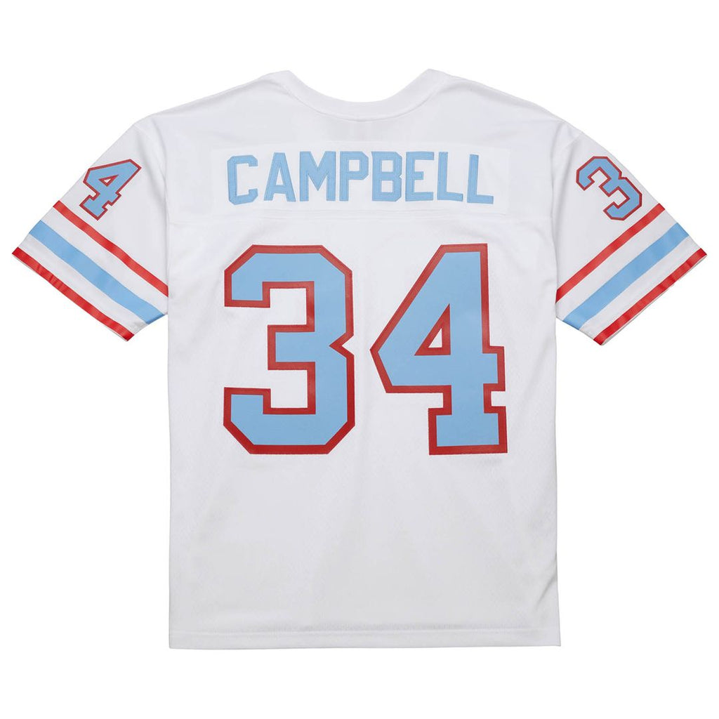 Men's Houston Oilers Earl Campbell Mitchell & Ness White 1979 Legacy Replica Jersey