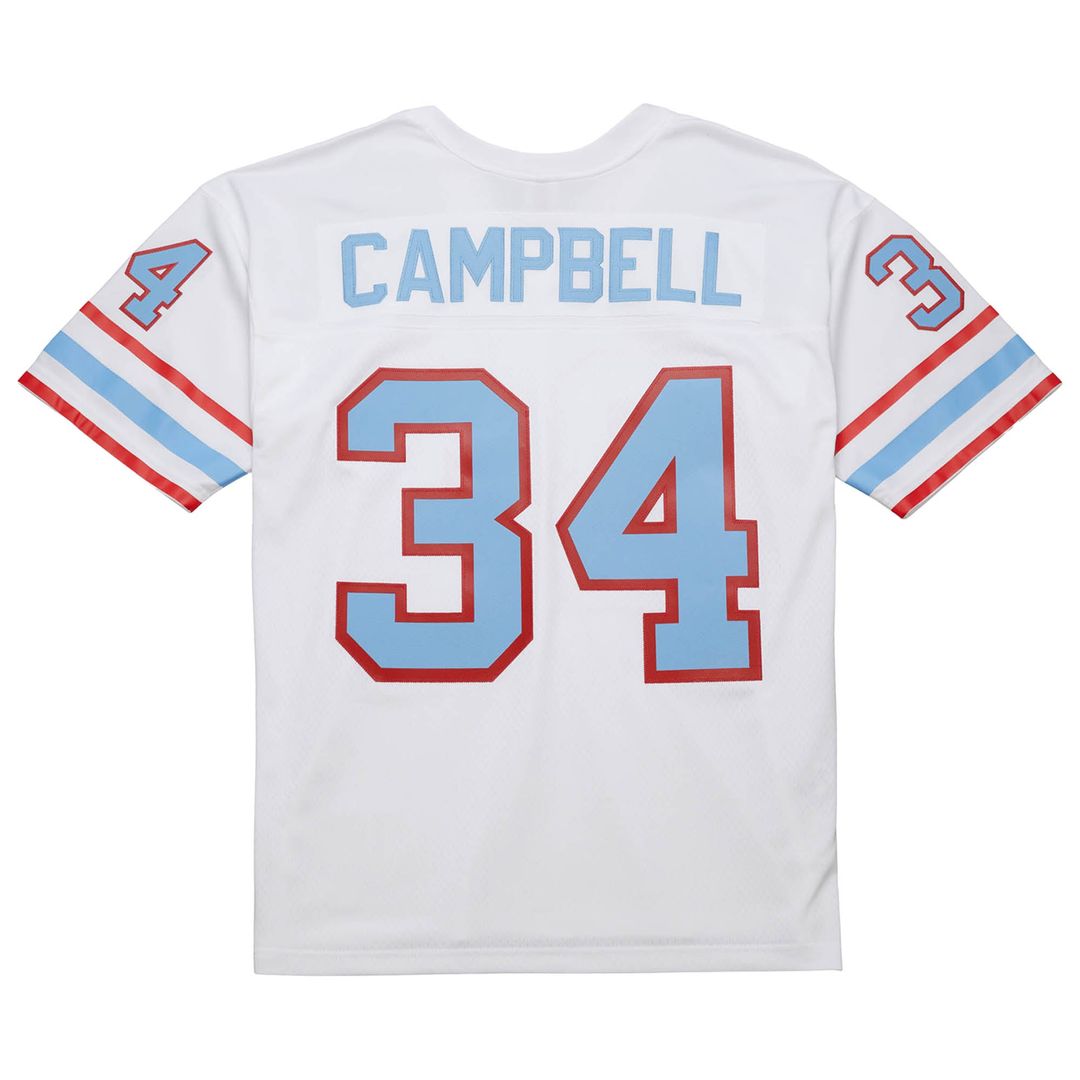 Men's Houston Oilers Earl Campbell Mitchell & Ness White 1979 Legacy Replica Jersey