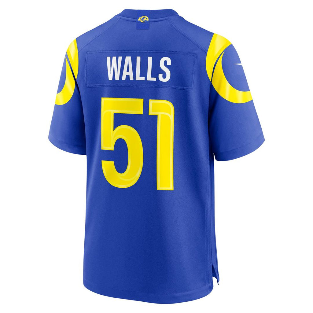 Men's Los Angeles Rams Eddie Walls III Nike Royal Game Jersey