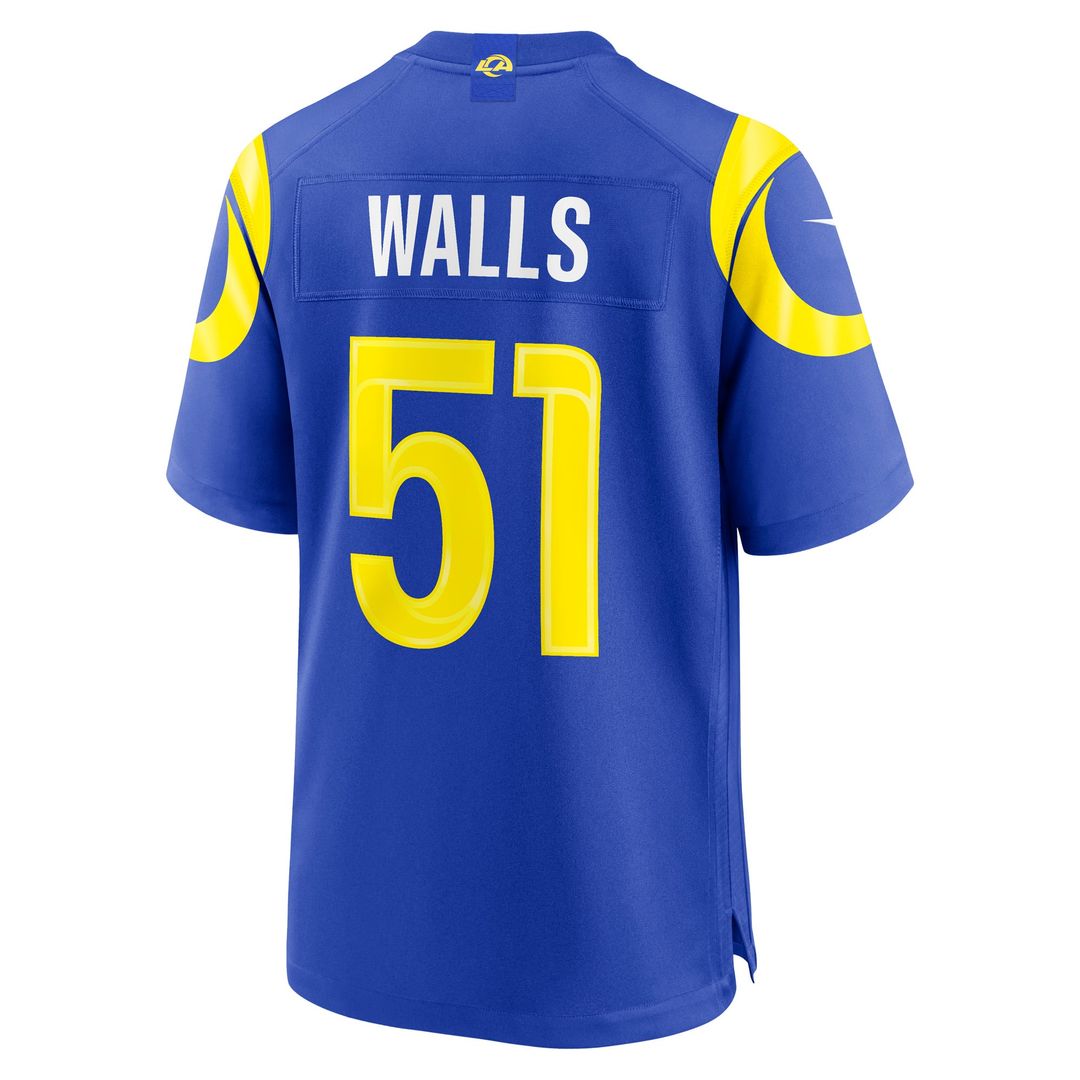 Men's Los Angeles Rams Eddie Walls III Nike Royal Game Jersey