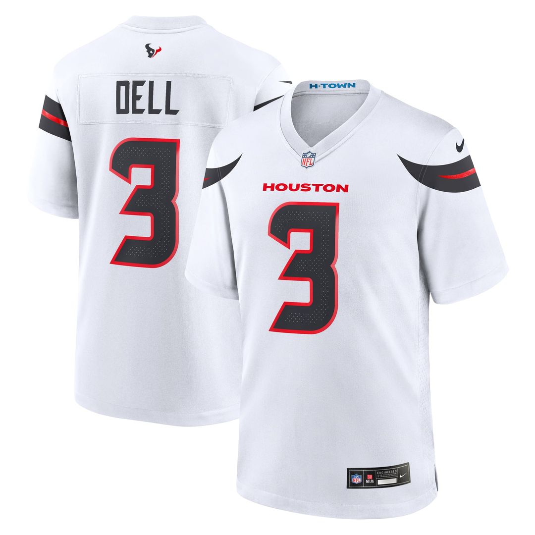 Men's Houston Texans Tank Dell Nike  Red Alternate Game Jersey