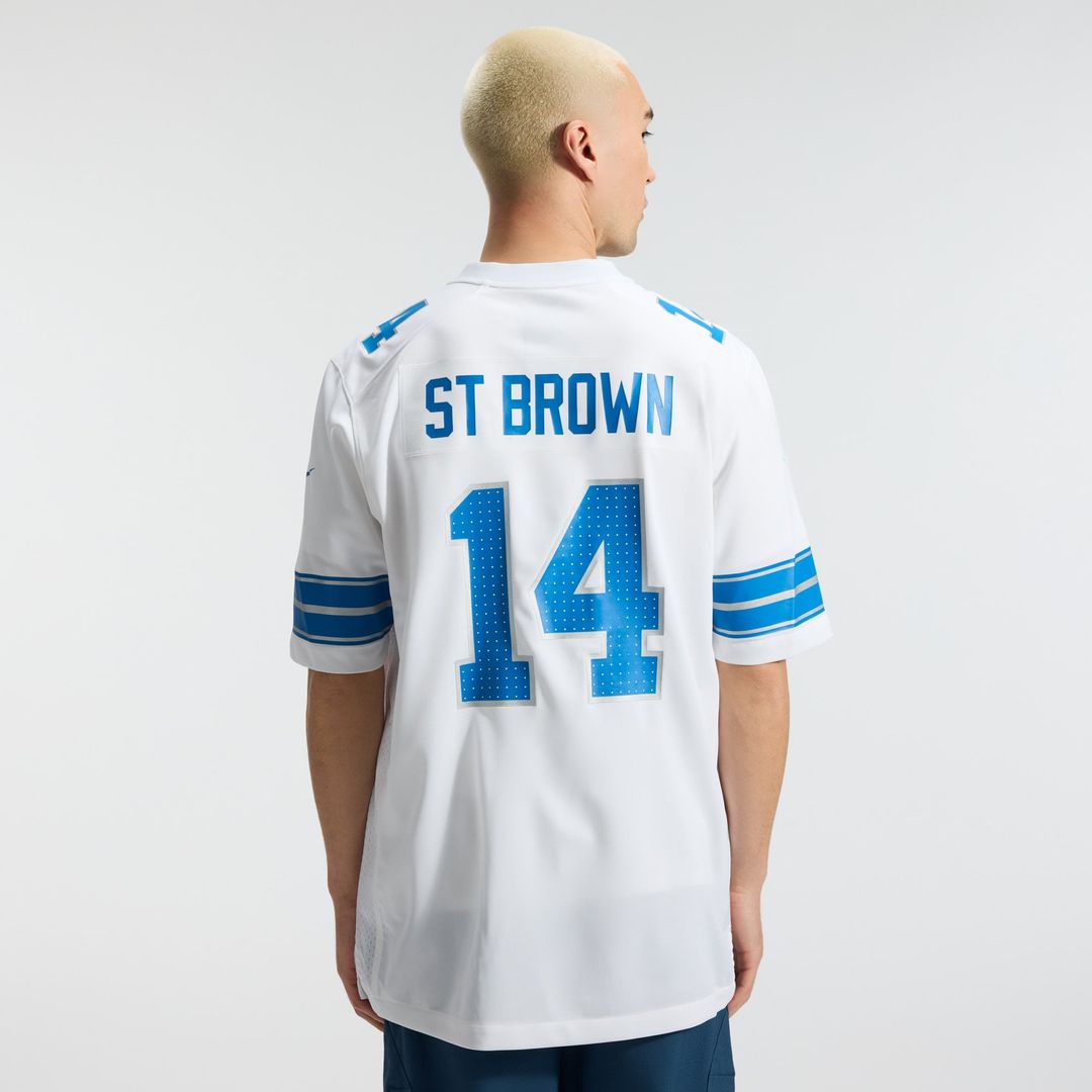 Men's Detroit Lions Amon-Ra St. Brown Nike Blue Game Jersey