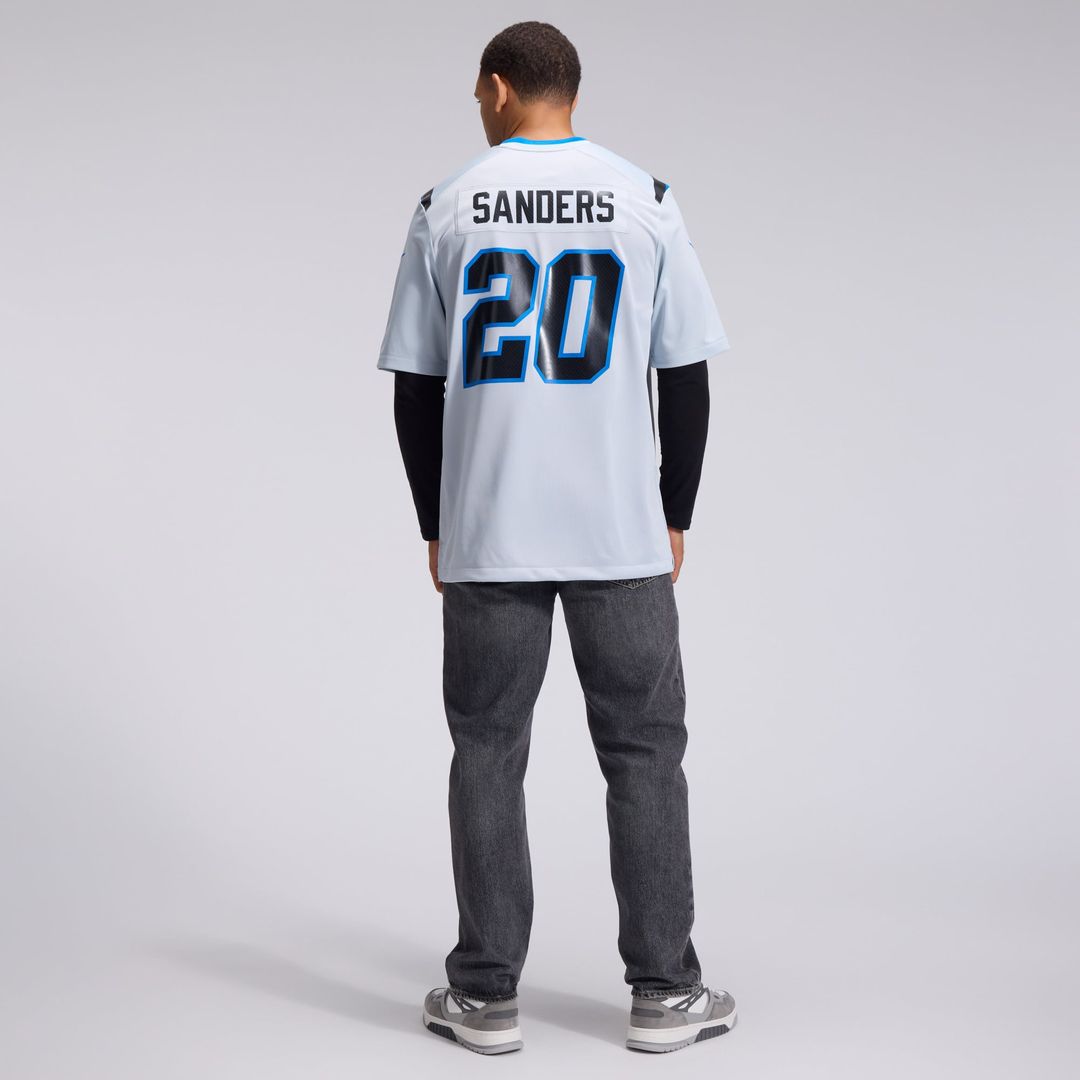 Men's Detroit Lions Barry Sanders Nike Silver 2026 Rivalries Collection Game Jersey