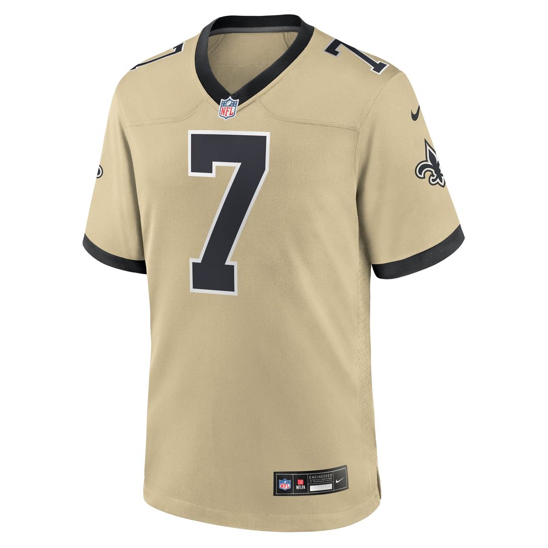 Men's New Orleans Saints Taysom Hill Nike Gold Gameday Golds Alternate Game Player Jersey
