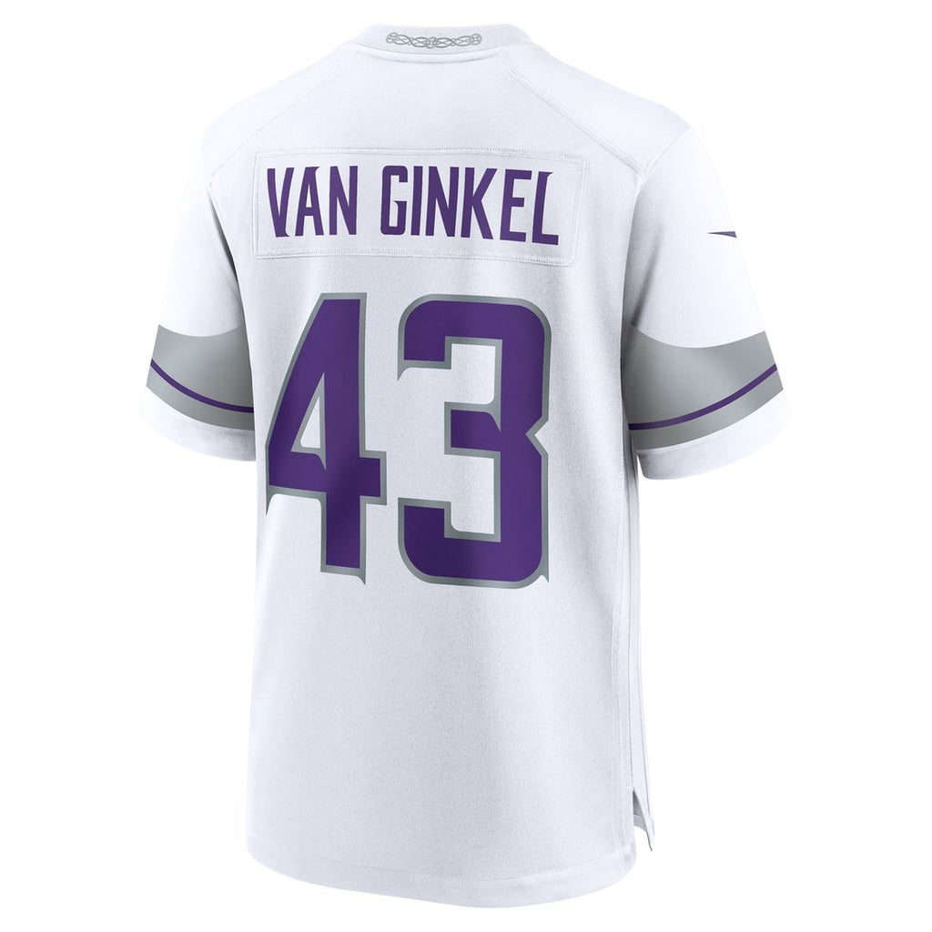 Men's Minnesota Vikings Andrew Van Ginkel Nike White Alternate Game Jersey