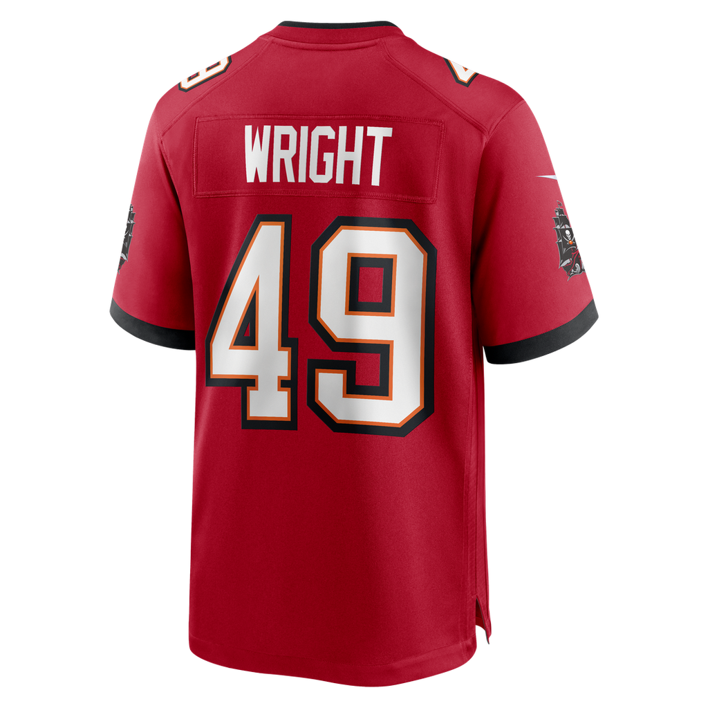 Men's Tampa Bay Buccaneers Owen Wright Nike  Red Team  Game Jersey