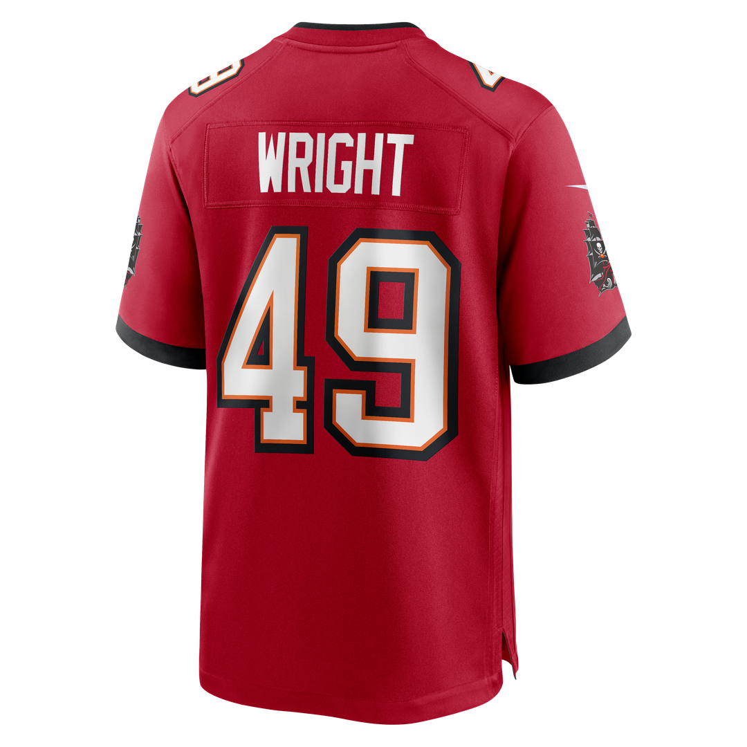Men's Tampa Bay Buccaneers Owen Wright Nike  Red Team  Game Jersey