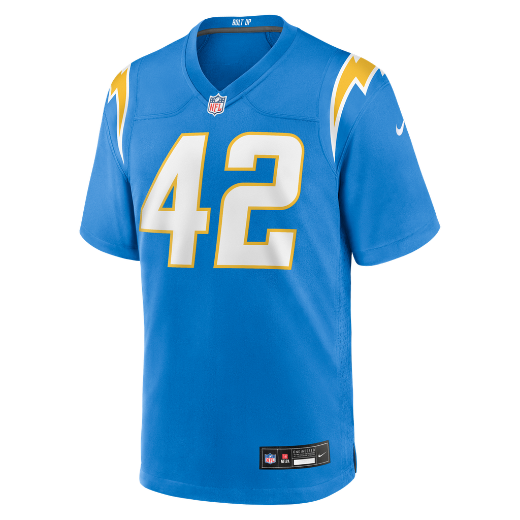 Men's Los Angeles Chargers Tucker Fisk Nike  Powder Blue Team Game Jersey