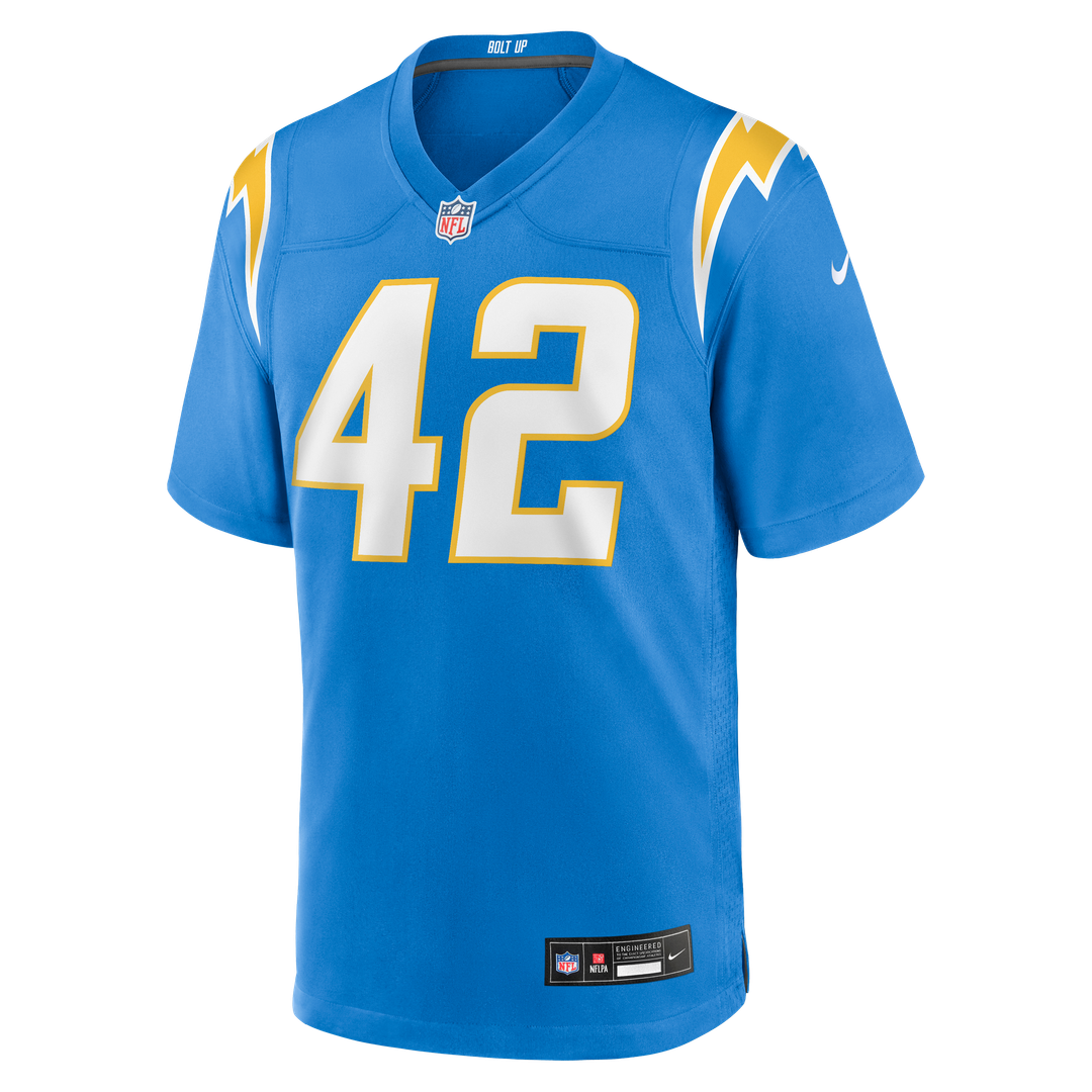 Men's Los Angeles Chargers Tucker Fisk Nike  Powder Blue Team Game Jersey