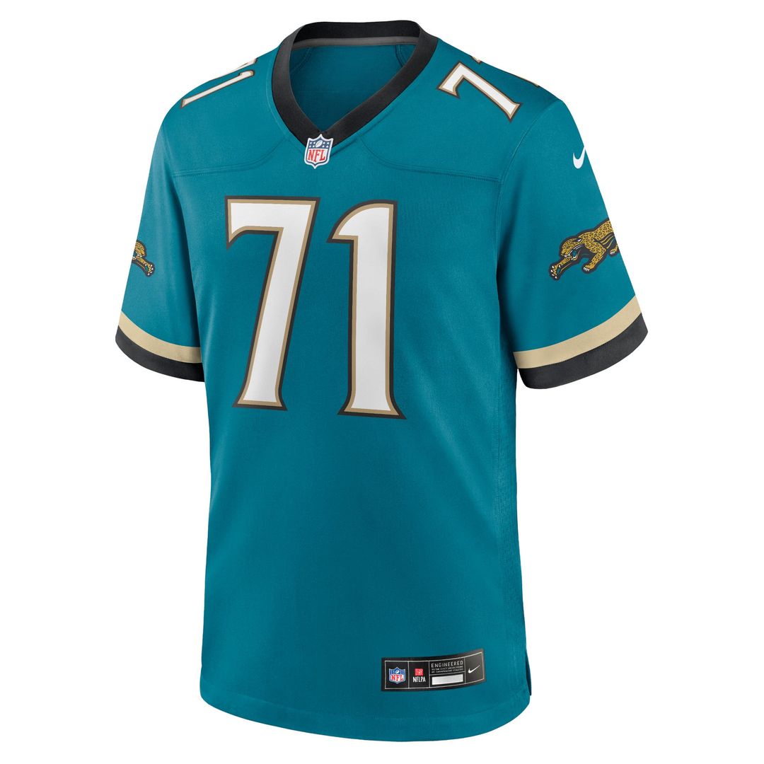Men's Jacksonville Jaguars Tony Boselli Nike Teal Prowler Throwback Retired Player Game Jersey