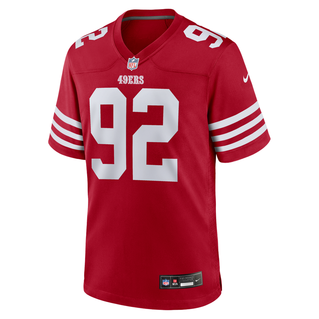 Men's San Francisco 49ers Osa Odighizuwa Nike  Scarlet Team Game Jersey