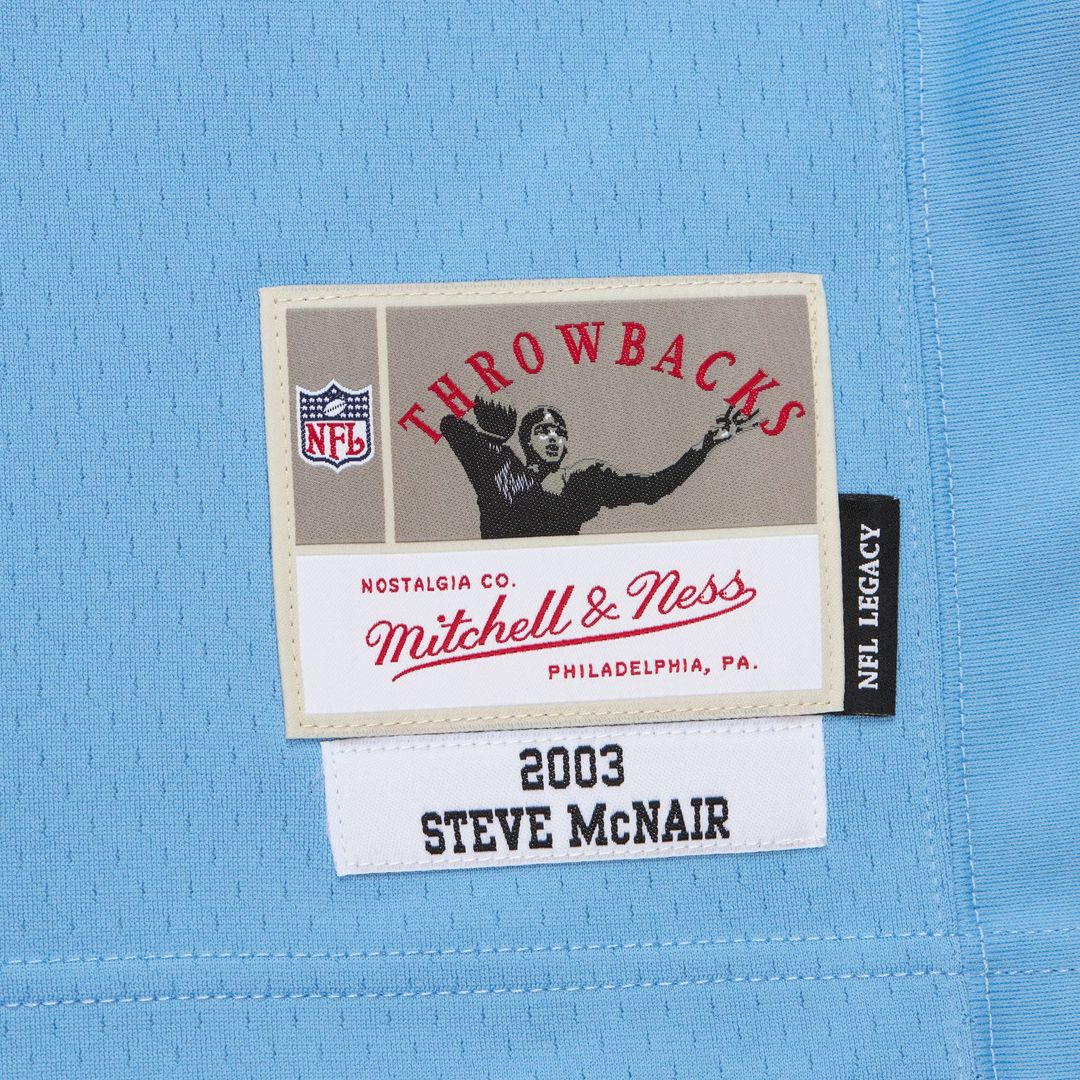 Men's Tennessee Titans Steve McNair Mitchell & Ness Light Blue 2003 Legacy Replica Jersey