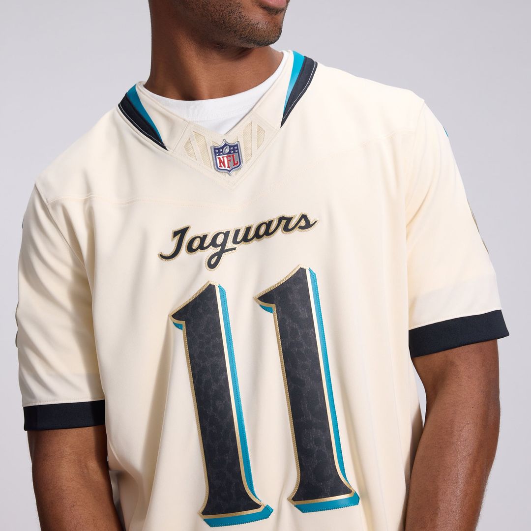 Men's Jacksonville Jaguars Parker Washington Nike Natural 2026 Rivalries Collection Stitched Limited Jersey