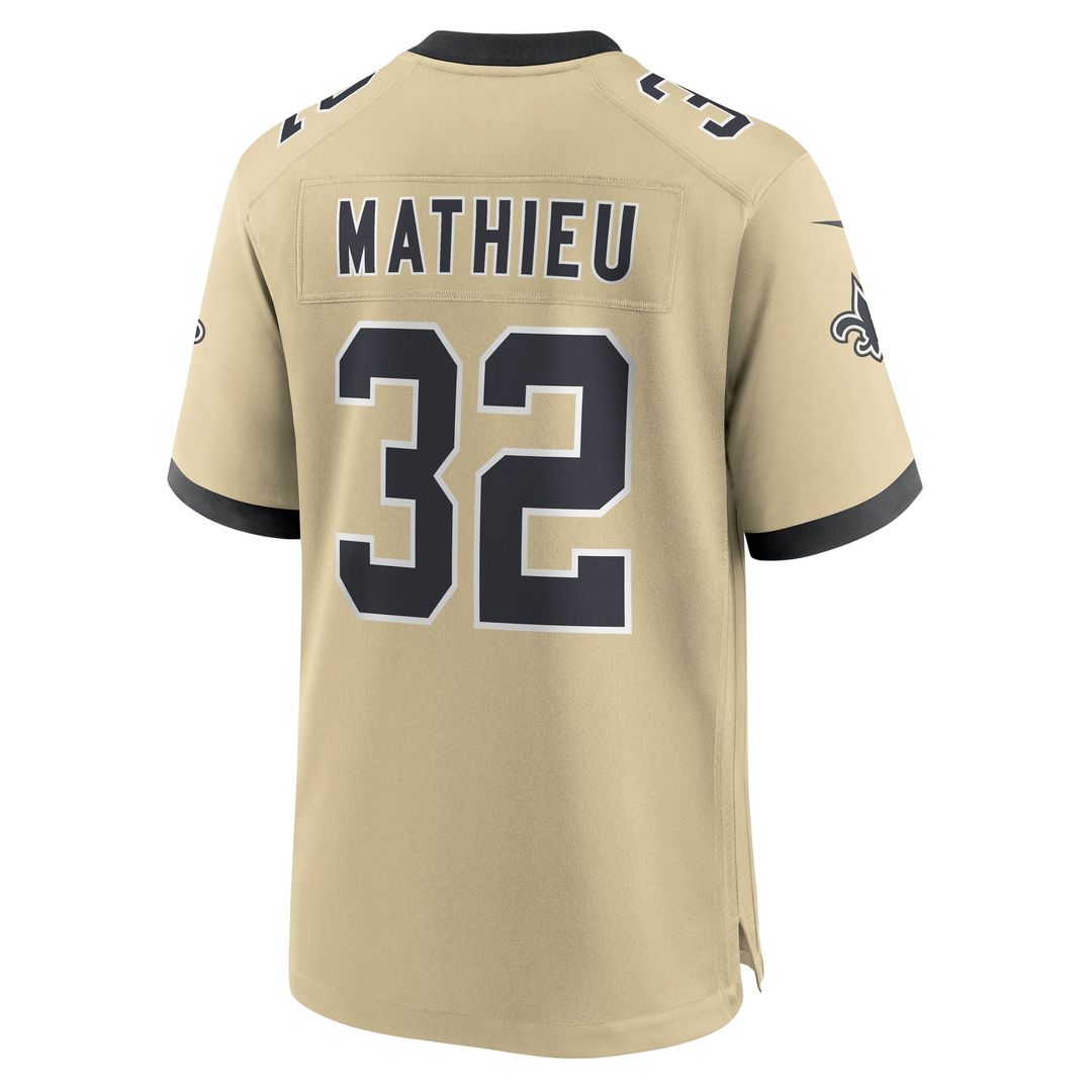 Men's New Orleans Saints Tyrann Mathieu Nike Gold Gameday Golds Alternate Game Player Jersey