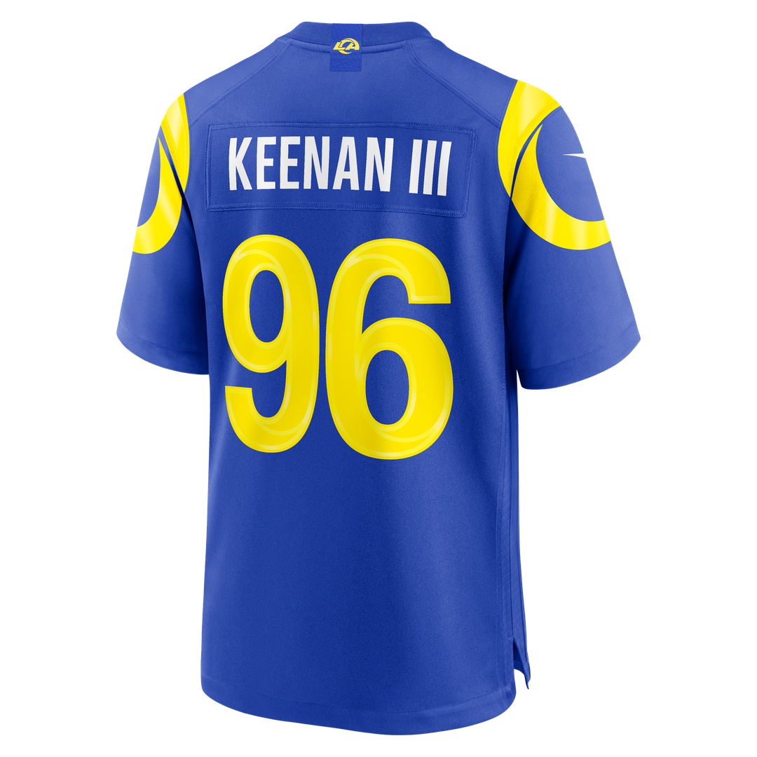 Men's Los Angeles Rams Tim Keenan III Nike Royal Team Game Jersey