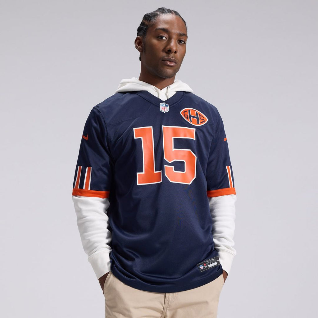 Men's Chicago Bears Rome Odunze Nike Navy 2026 Rivalries Collection Game Jersey