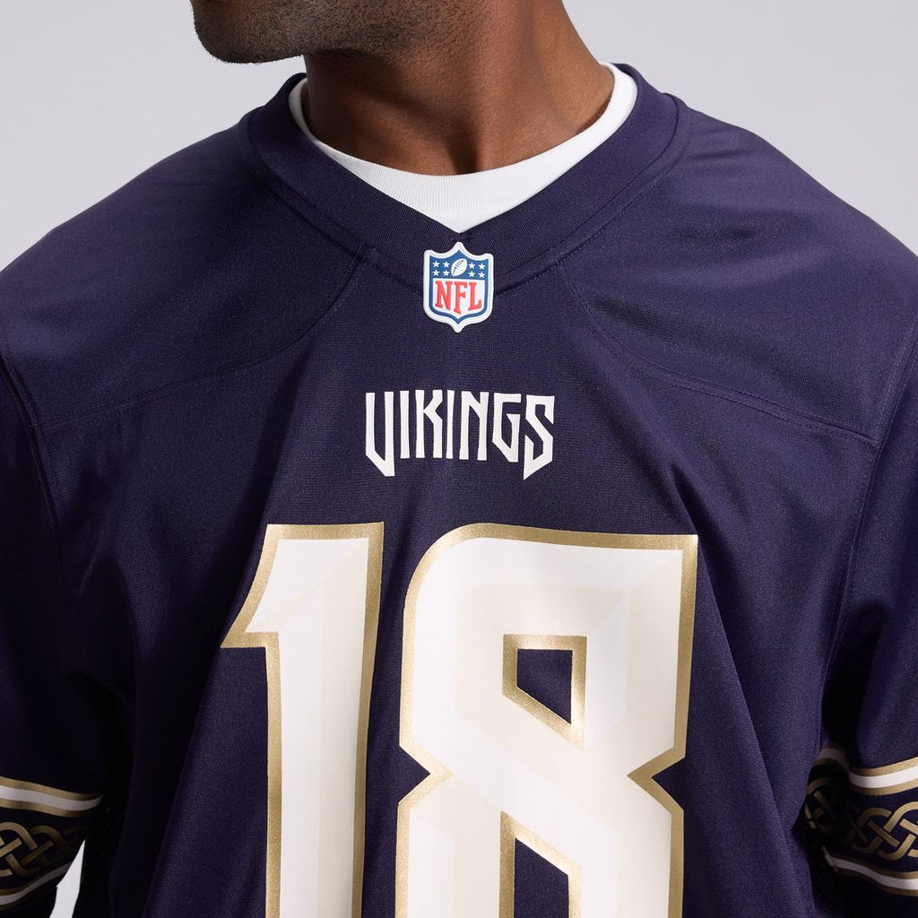 Men's Minnesota Vikings Justin Jefferson Nike Purple 2026 Rivalries Collection Game Jersey
