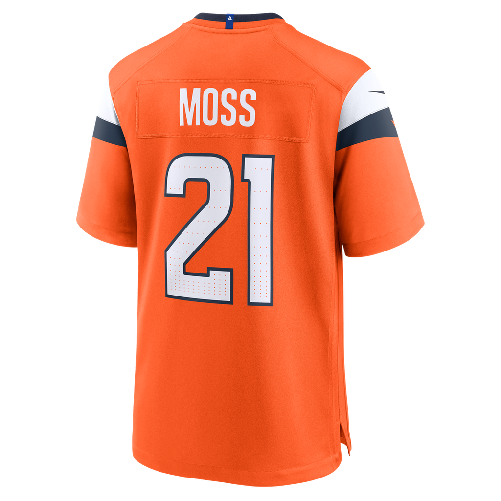 Men's Denver Broncos Riley Moss Nike  Orange Team Game Jersey