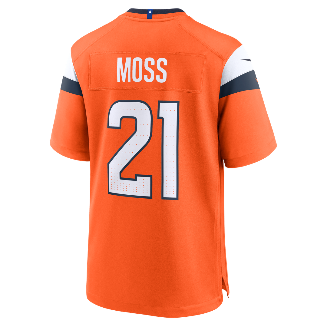 Men's Denver Broncos Riley Moss Nike  Orange Team Game Jersey