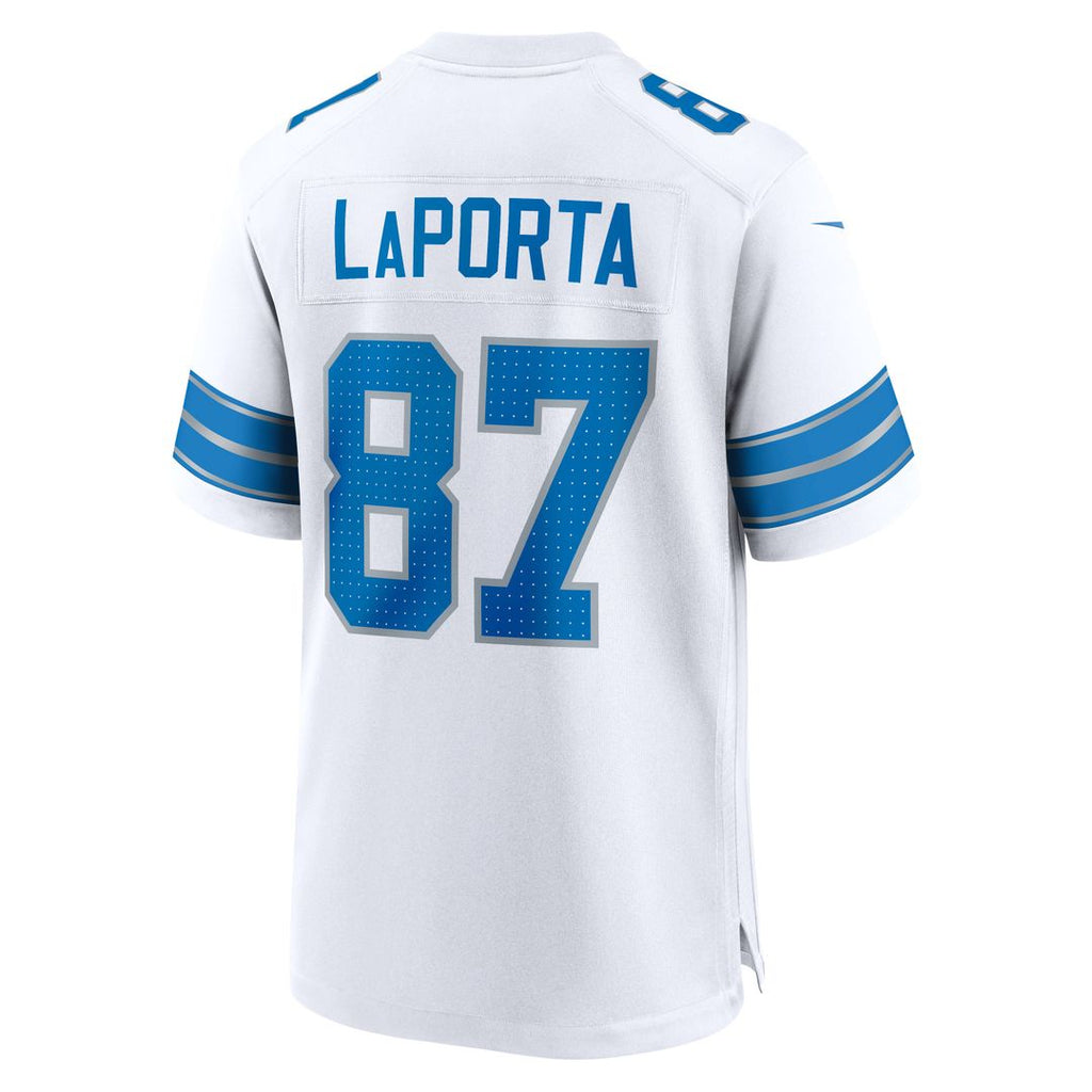 Men's Detroit Lions Sam LaPorta Nike  White White Game Jersey