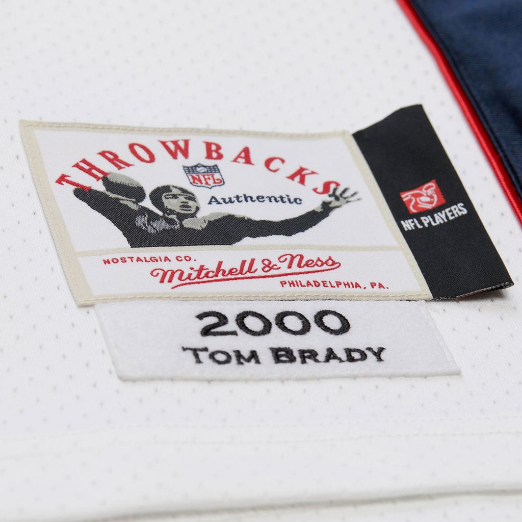 Men's New England Patriots Tom Brady Mitchell & Ness Navy Super Bowl XXXVI Authentic Throwback Jersey