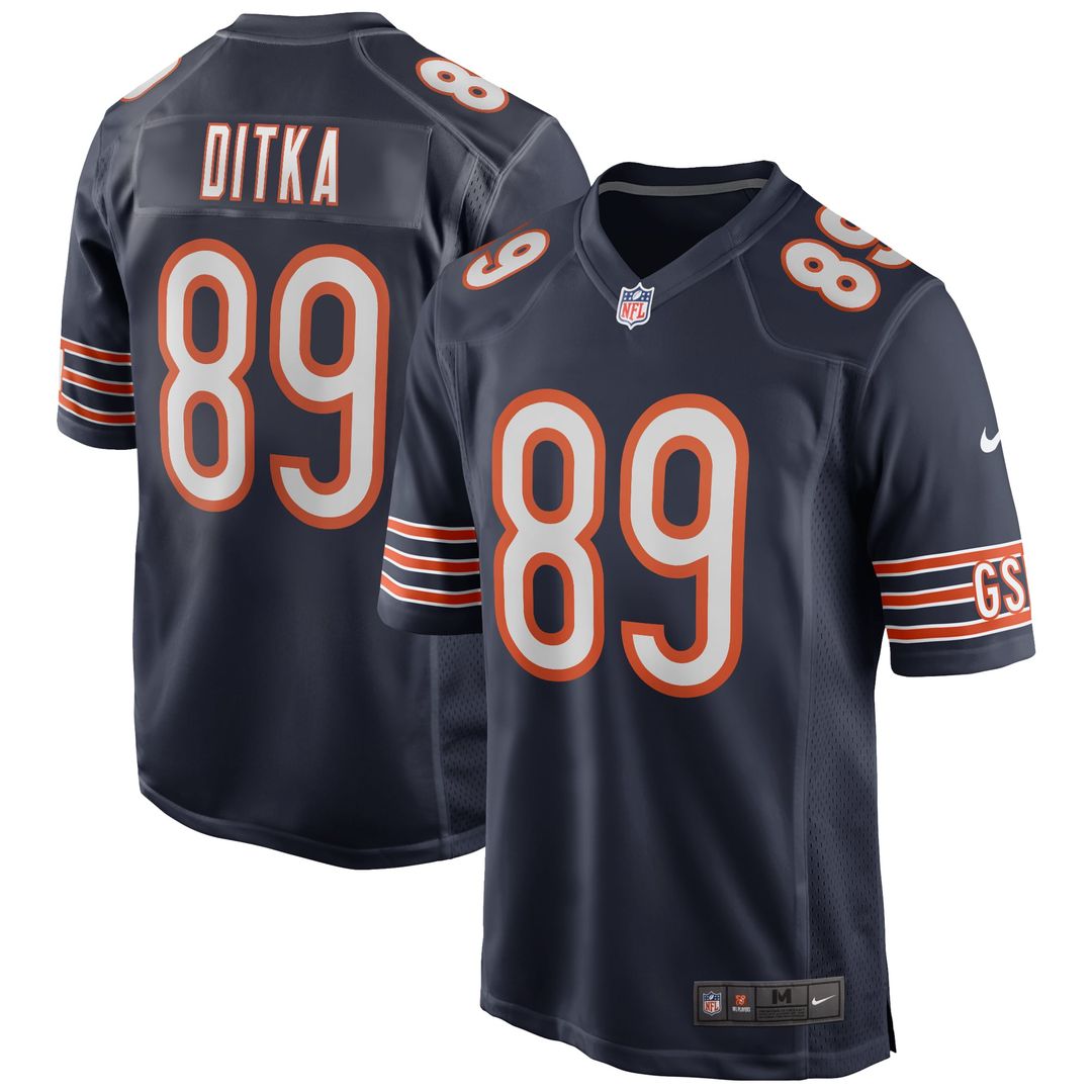 Men's Chicago Bears Mike Ditka Nike White Retired Player Game Jersey