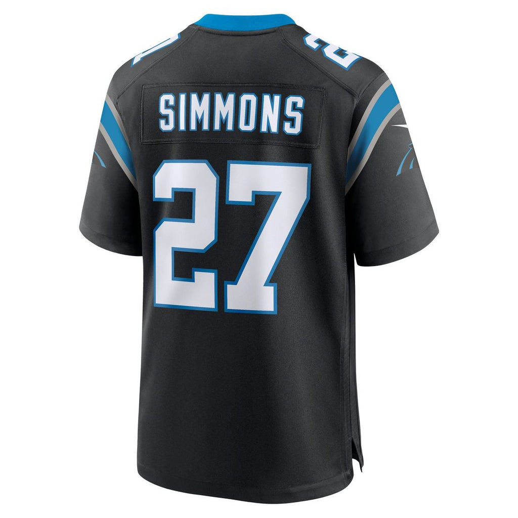 Men's Carolina Panthers Isaiah Simmons Nike  Black Team Game Jersey