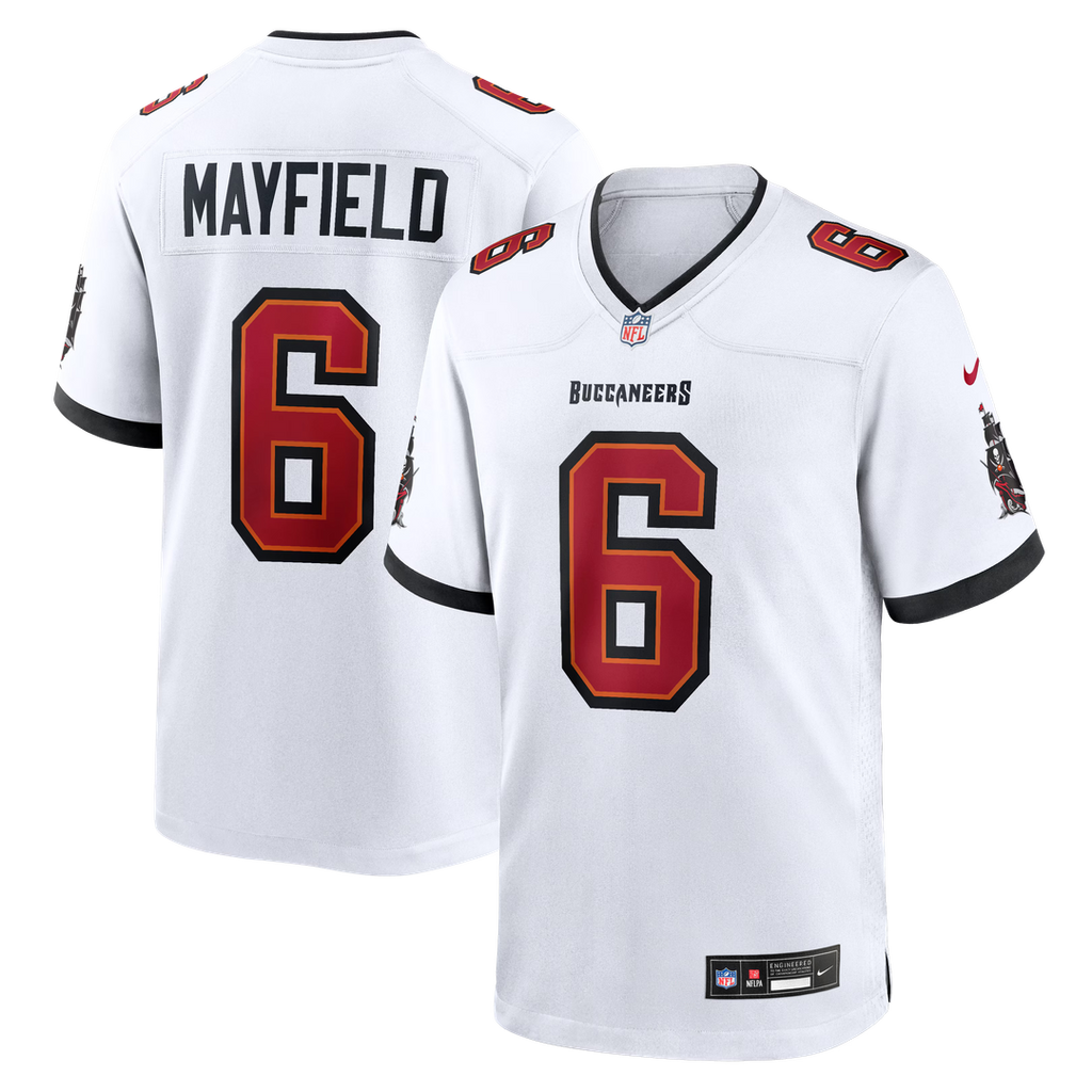 Men's Tampa Bay Buccaneers Baker Mayfield Nike White Away Game Jersey