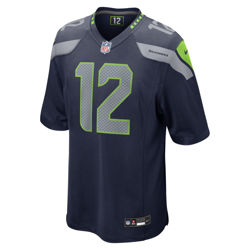 Men's Seattle Seahawks 12s Nike  College Navy Team Game Jersey