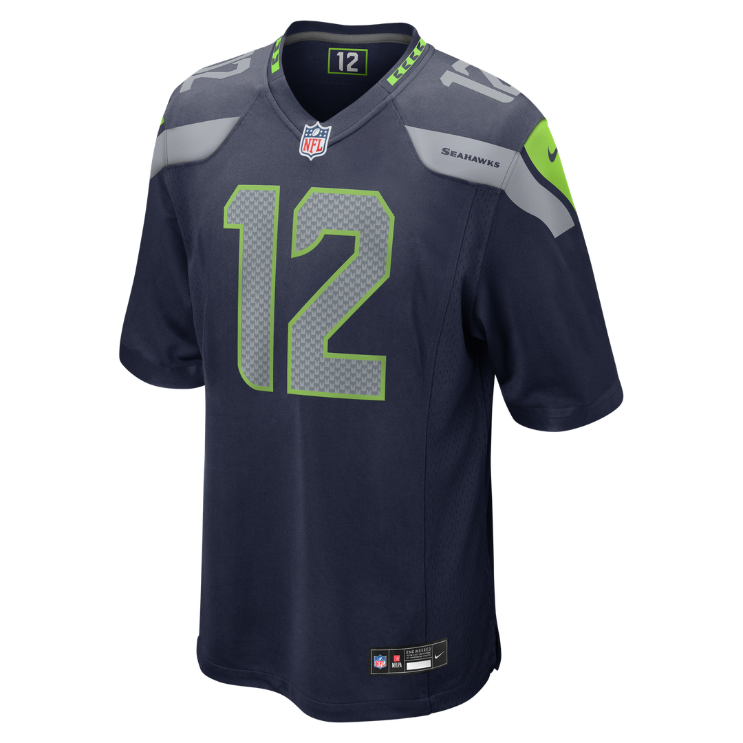 Men's Seattle Seahawks 12s Nike  College Navy Team Game Jersey