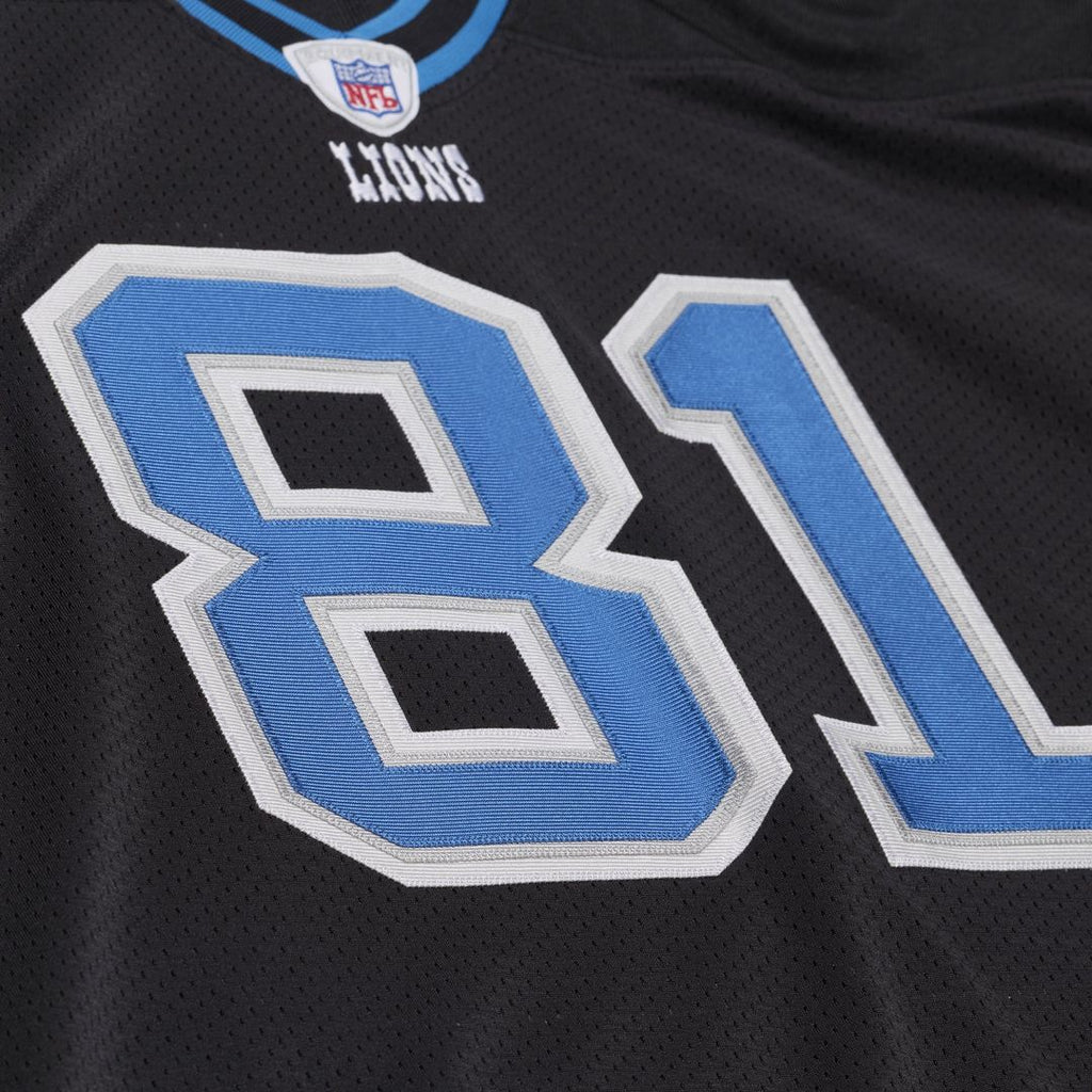 Men's Detroit Lions Calvin Johnson Mitchell & Ness Black 2007 Authentic Throwback Jersey