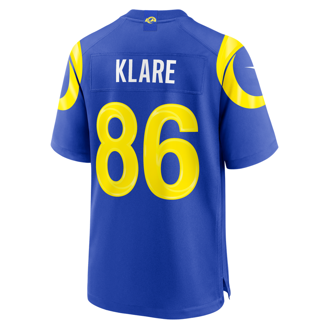 Men's Los Angeles Rams Max Klare Nike Royal Team Game Jersey
