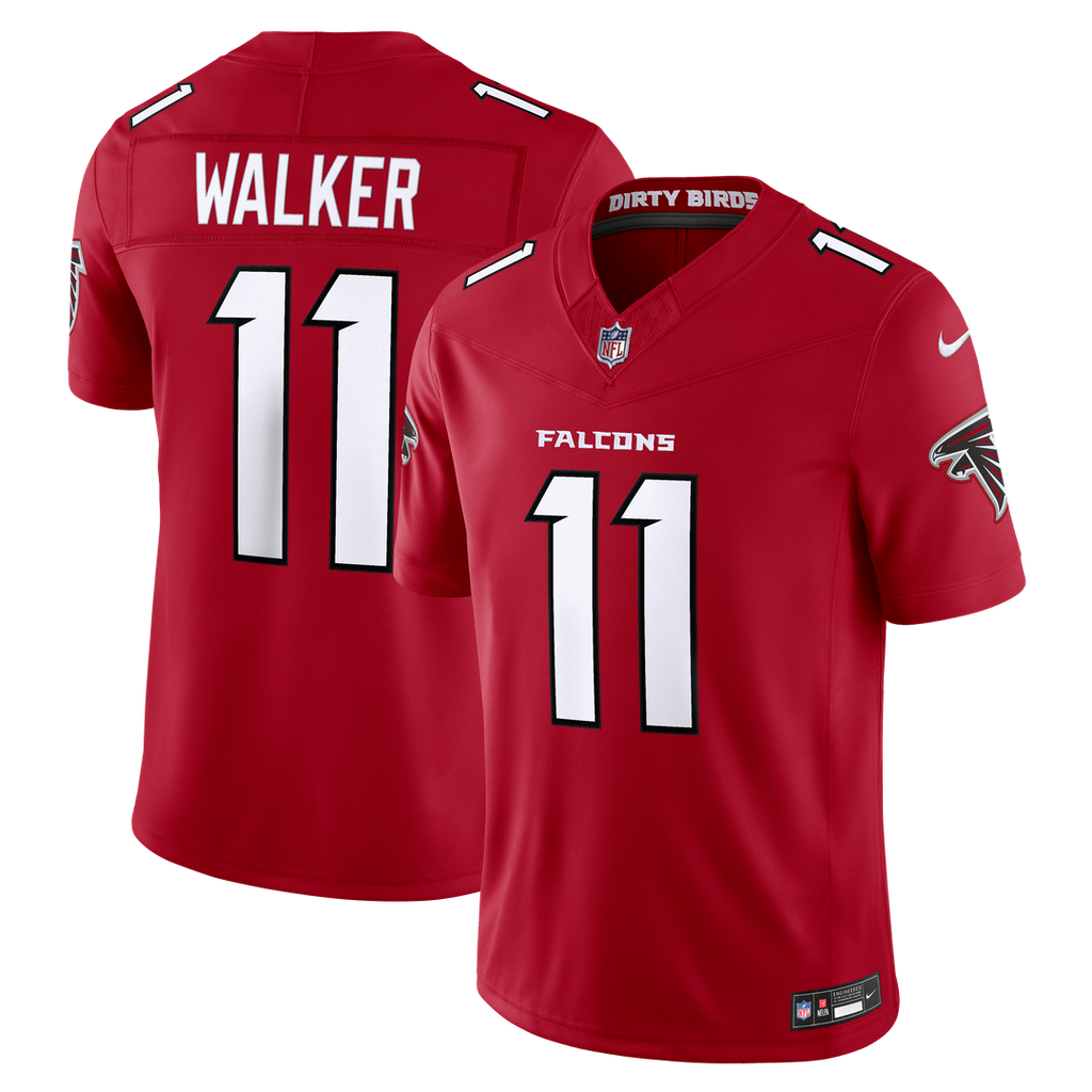 Men's Atlanta Falcons Jalon Walker Nike Red Team Vapor F.U.S.E. Stitched Limited Jersey