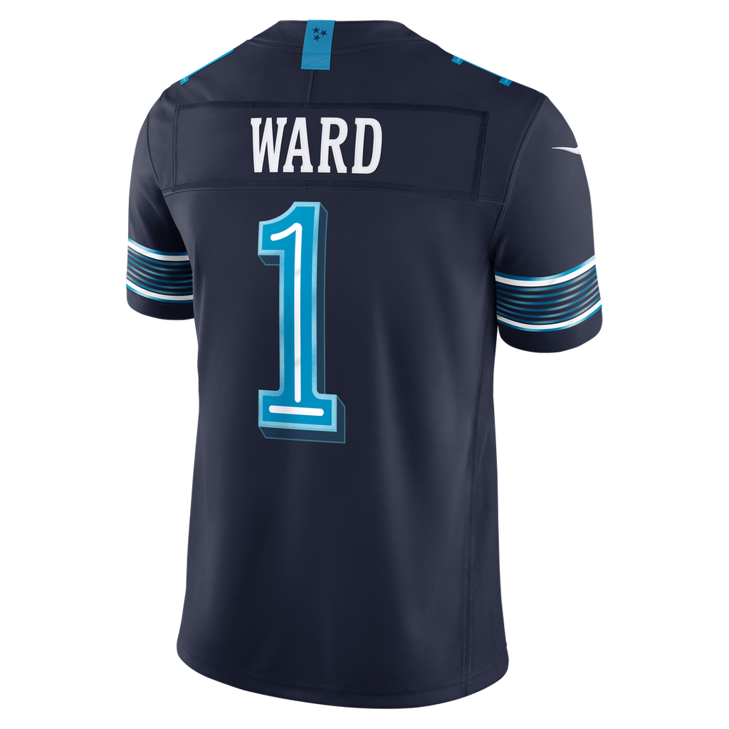 Men's Tennessee Titans Cameron Ward Nike Navy 2026 Rivalries Collection Stitched Limited Jersey