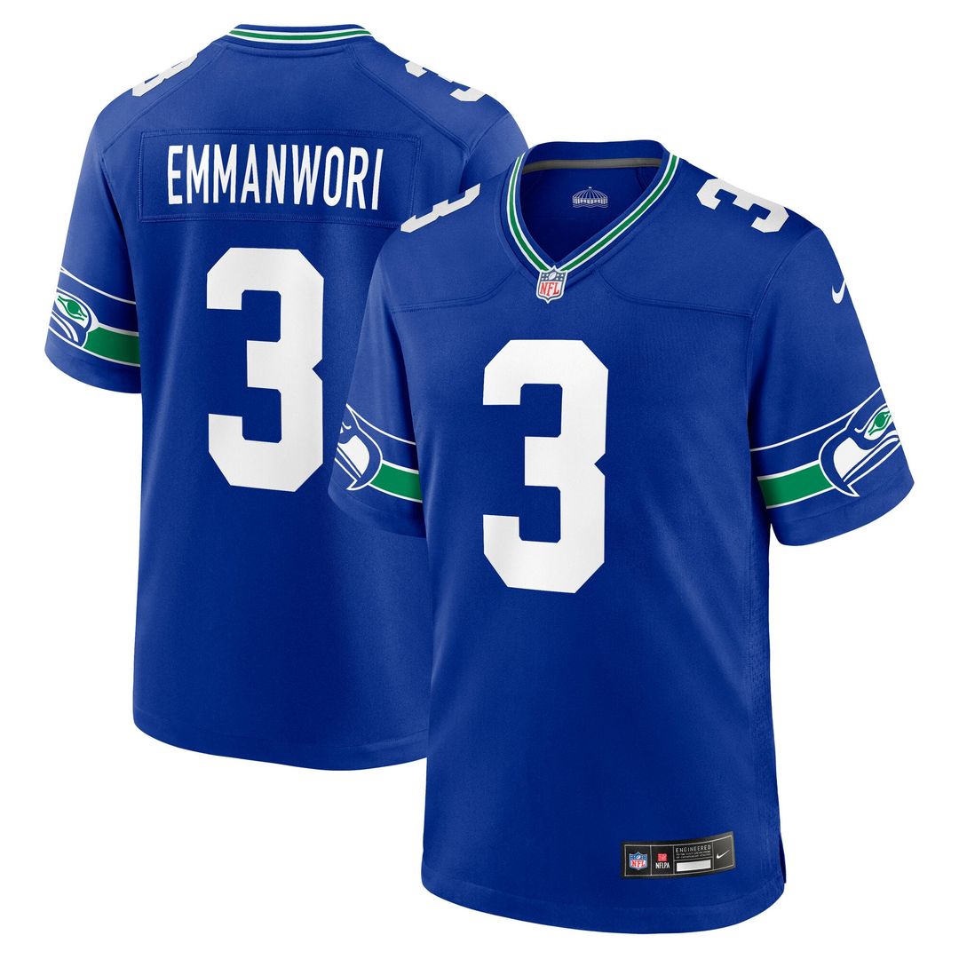 Men's Seattle Seahawks Nick Emmanwori Nike White Game Jersey