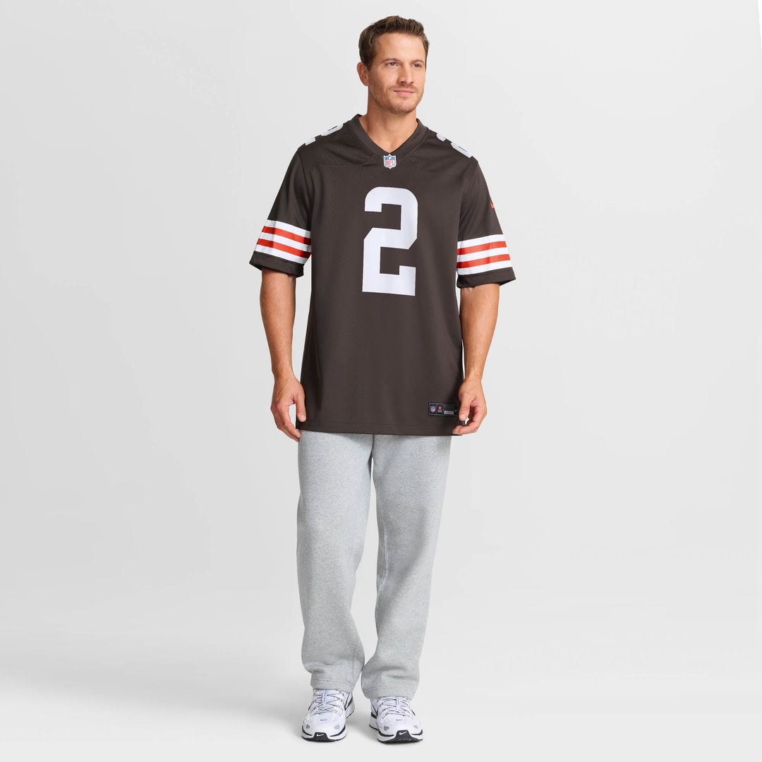 Men's Cleveland Browns Shedeur Sanders Nike Brown Game Jersey