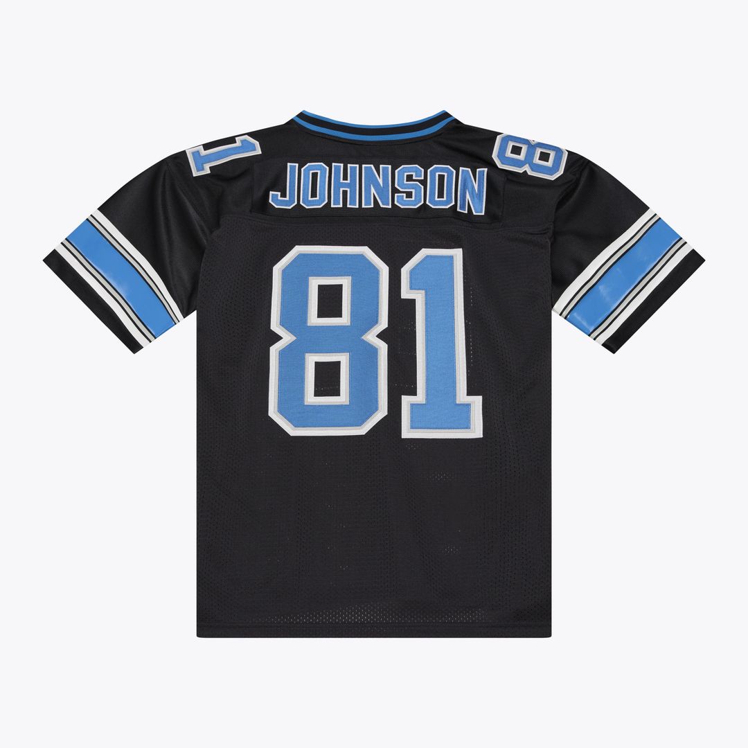 Men's Detroit Lions Calvin Johnson Mitchell & Ness Black 2007 Authentic Throwback Jersey