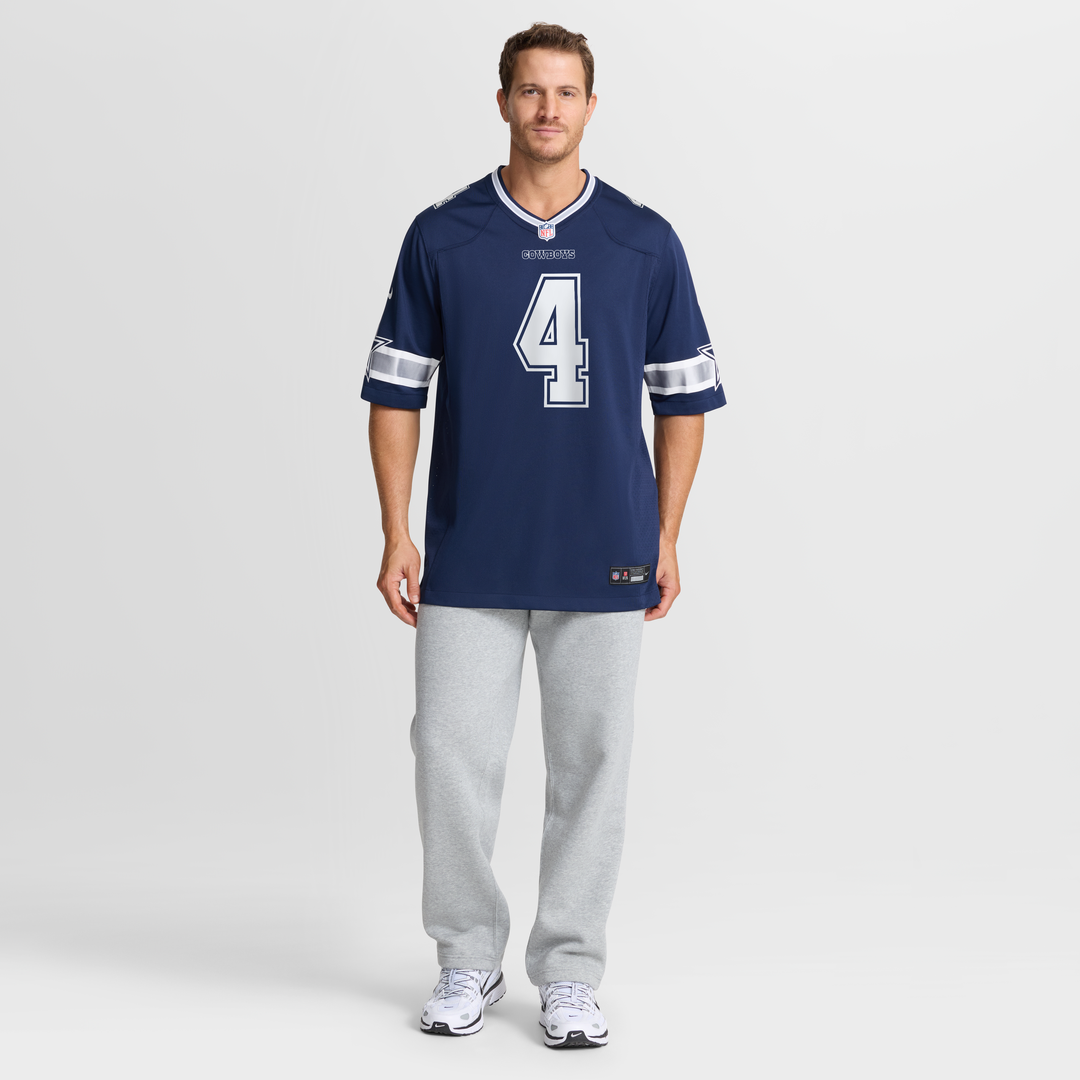 Men's Dallas Cowboys Dak Prescott Nike Navy Game Team Jersey