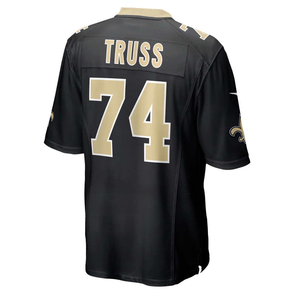 Men's New Orleans Saints Xavier Truss Nike  Black Team Game Jersey