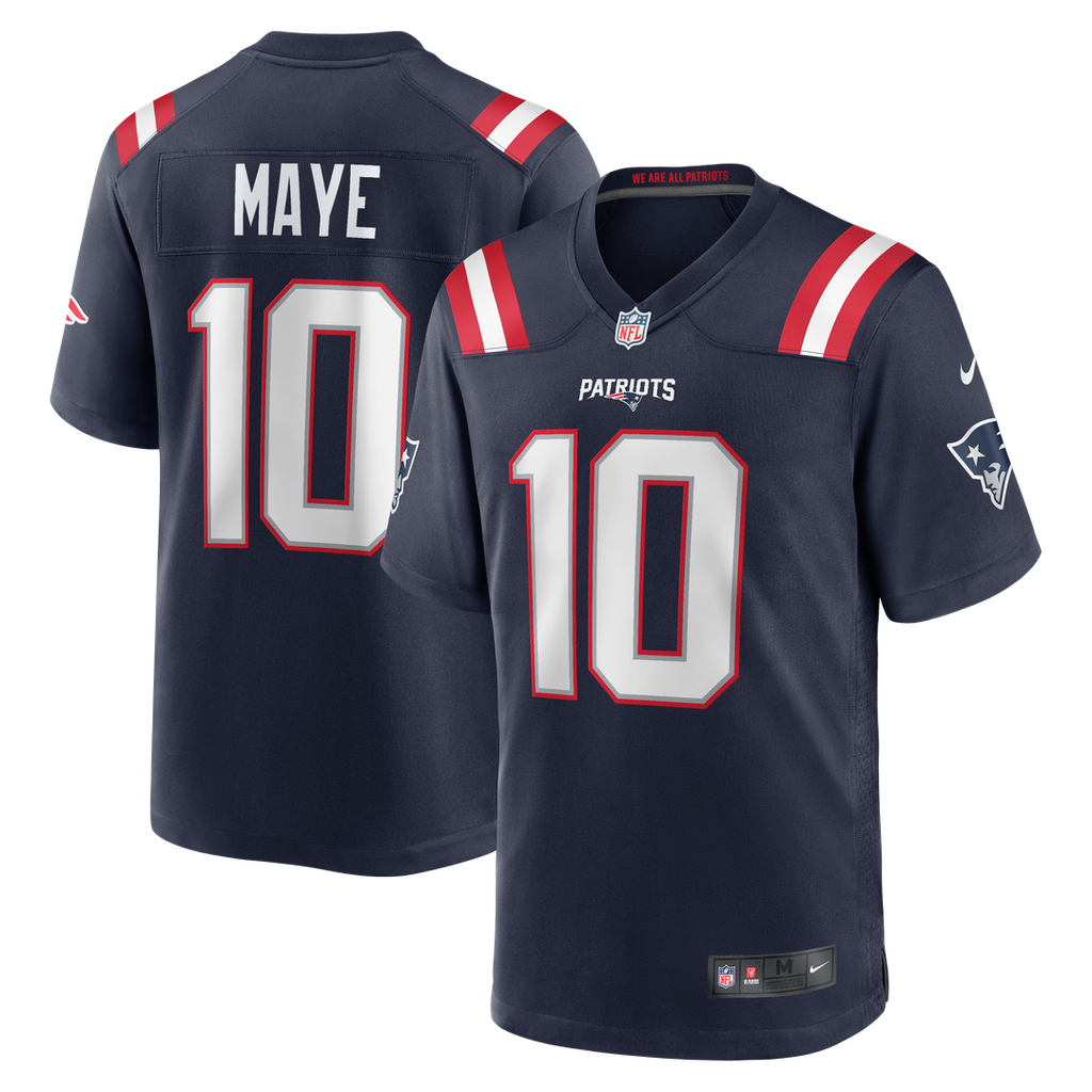Men's New England Patriots Drake Maye Nike Navy  Player Game Jersey