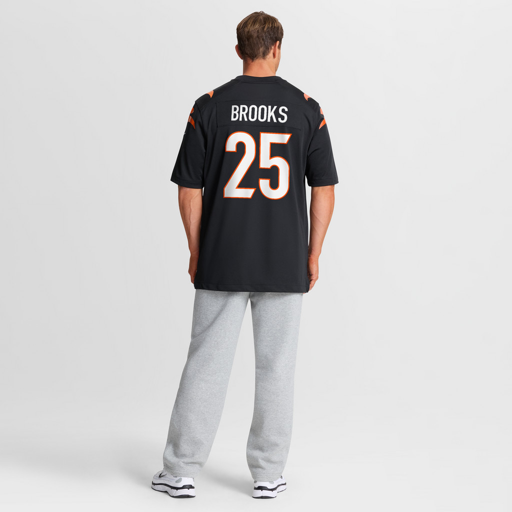 Men's Cincinnati Bengals Tahj Brooks Nike  Black Team Game Jersey