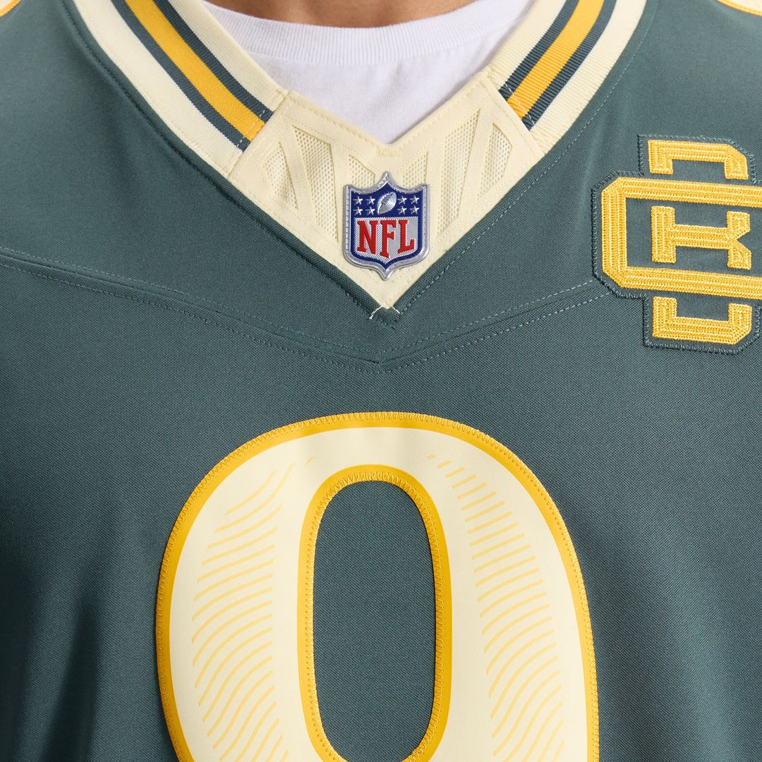 Men's Green Bay Packers Christian Watson Nike Green 2026 Rivalries Collection Stitched Limited Jersey
