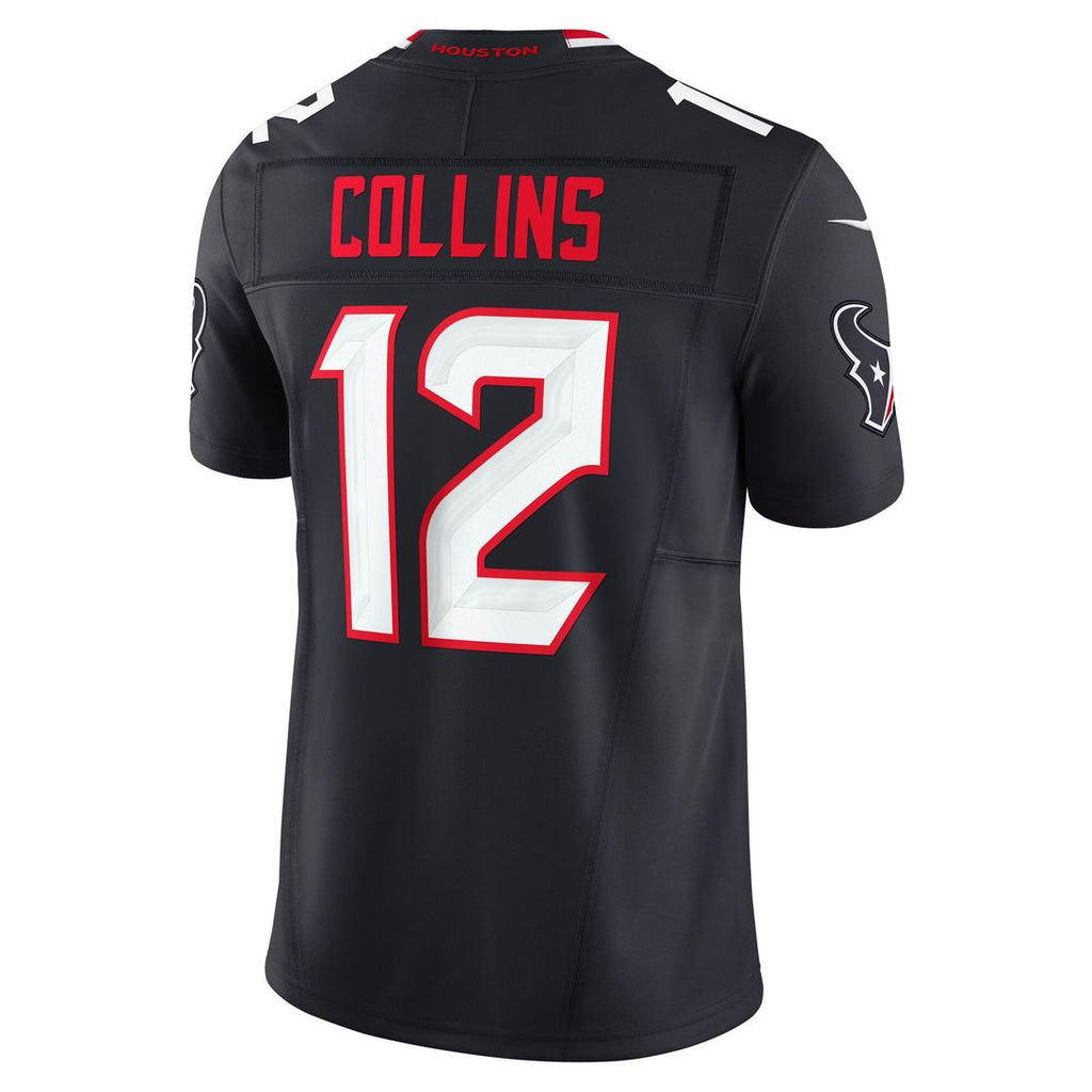 Men's Houston Texans Nico Collins Nike Navy Team Vapor F.U.S.E. Limited Jersey