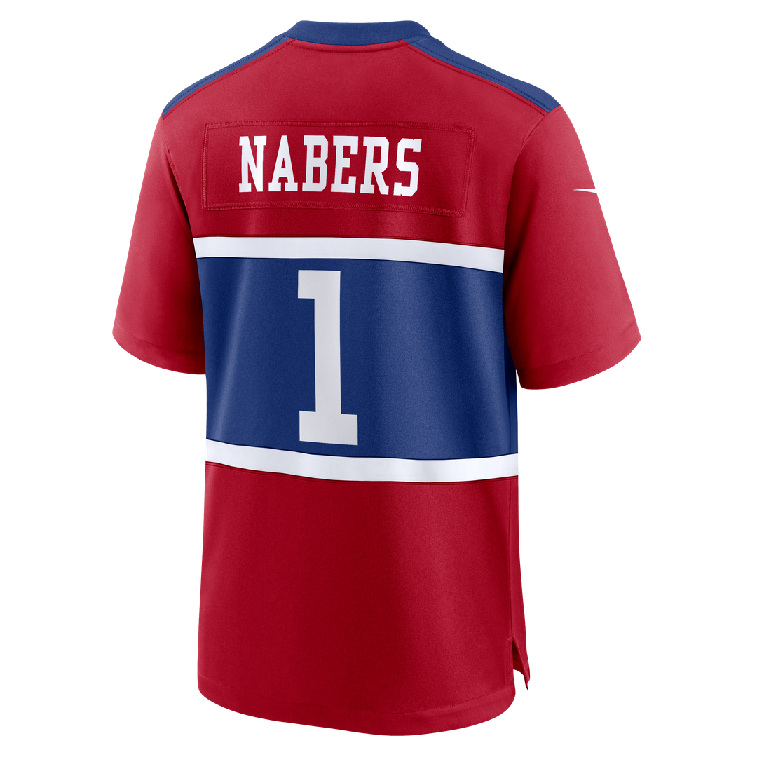 Men's New York Giants Malik Nabers Nike Royal  Player Game Jersey