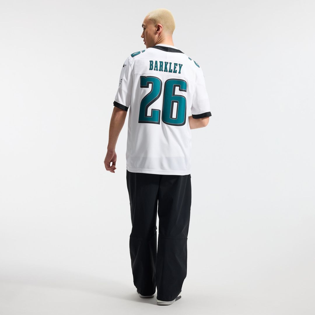 Men's Philadelphia Eagles Saquon Barkley Nike White Vapor F.U.S.E. Stitched Limited Jersey