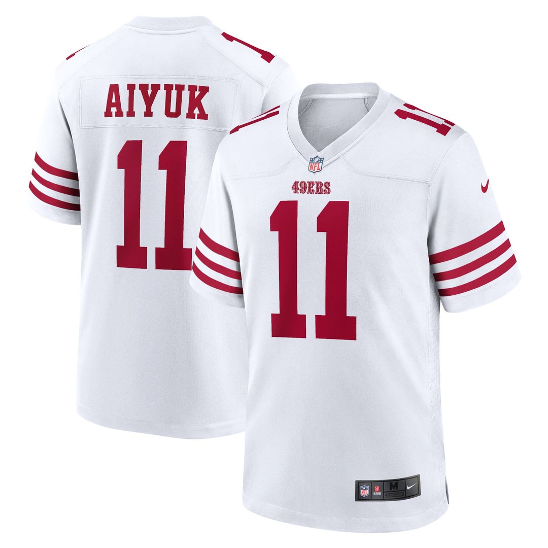 Men's San Francisco 49ers Brandon Aiyuk Nike Scarlet Game Player Jersey